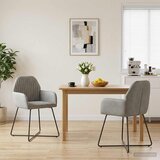  Trpezarijske stolice 2 pcs Baršun Svjetlosiva 55 x 50 x 84 cm Cene