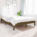  Posteljni okvir medeno rjav 150x200 cm trdna borovina 5FT, (20684326) Cene