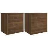 Maison Chic Dvo delni komplet Nočne omarice - Nočne mize rjavi hrast 40x30x40 cm inženirski les, (21688246) | Shoptok.si