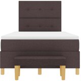  Krevet s opruga kutije Tamno smeđa 200 x 120 cm tkanina | shoptok.hr