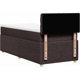  Krevet s oprugama i madracem tamnosmeđi 90 x 200 cm od tkanine | shoptok.hr