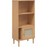 vidaXL Knjižna omara SENJA rjava 60x35x130 cm trdna borovina | Shoptok.si