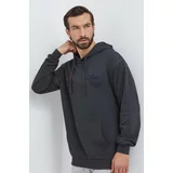 Colourwear Bombažen pulover moška, črna barva, s kapuco