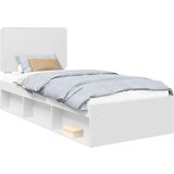  Konstrukcija postelje Bela 75 x 190 cm Masivno borovo les, (5000102653) | Shoptok.si