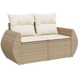 vidaXL 10-dijelni set vrtnih sofa s jastucima bež od poliratana | shoptok.hr