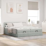 vidaXL Okvir kreveta s madracima svijetlosivi 180x200cm baršunasti | shoptok.hr