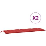  Jastuci za vrtnu klupu 2 kom crvena 180x50x7cm tkanine Oxford | shoptok.hr