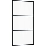 vidaXL Drsna vrata z opremo ESG steklo in aluminij 102x205 cm | Shoptok.si