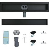 Tuš kanal 2-u-1 sa 360° sifonom Crna 50 cm Nehrđajući čelik 304 | shoptok.hr