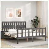 vidaXL Posteljni okvir z vzglavjem bel 5FT King Size trden l Cene