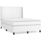 vidaXL Box spring postelja z vzmetnico bel 140x200 cm umetno usnje, (20899232) Cene