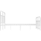 vidaXL Metalni okvir kreveta uzglavlje i podnožje bijeli 140x200 cm | shoptok.hr