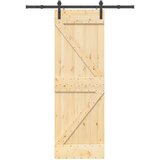  Klizna vrata NARVIK Prirodna i crna 70 x 210 cm (152,5 cm) | Eponuda.ba