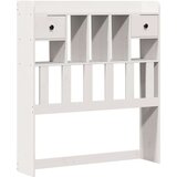 vidaXL Knjižna postelja brez ležišča bela 90x200 cm trdna borovina | Shoptok.si