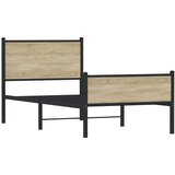 vidaXL Metalni okvir kreveta s uzglavljem i podnožjem 100 x 190 cm | shoptok.hr