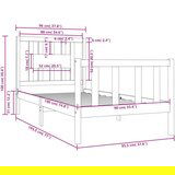 Okvir za krevet masivno drvo bijeli 90x190 cm 3FT jednokrevetni | shoptok.hr