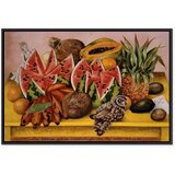 Slika - Frida Kahlo – A Bride Frightened at the Sight of Life Opened 90x60 U crnom drvenom okviru | shoptok.hr