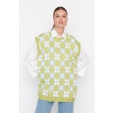 Trendyol Light Green Floral Knitwear Sweater | Shoptok.si