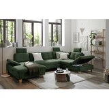 MID.YOU SEDEŽNA GARNITURA, rebrasti žamet temno zelena | Shoptok.si