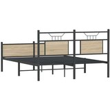  Posteljni okvir brez vzmetnice hrast 137x190 cm inženirski les, (21829288) | Shoptok.si