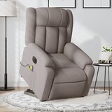 vidaXL električni masažni naslanjač s funkcijo vstajanja taupe | Shoptok.si