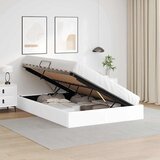 Krevet s od storage Čista bijela 153 x 203 cm Umjetna koža | shoptok.hr