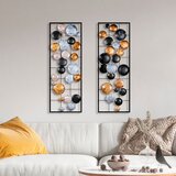 Wallity Set zidnih dekoracija Camber-3, 32x92x4 cm 2 komada, Šarena Cene