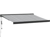 vidaXL Zložljiva tenda antracit in bela 3,5x2,5 m tkanina in aluminij, (21254312) | Shoptok.si