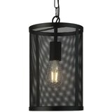 Searchlight Fishnet 1 okrogla viseča svetilka, mrežasta, mat črna, E27, (22100867) | Shoptok.si