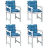 vidaXL Jastuci za stolice 4 kom prošarano plavi 100x50x7 cm od tkanine | shoptok.hr