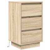  Noćni ormarić s LED svjetlima boja hrasta sonome 38x34x65 cm | shoptok.hr
