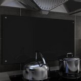 vidaXL Kuhinjska zaštita od prskanja crna 90 x 50 cm kaljeno staklo Cijene
