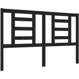  Uzglavlje za krevet crno 146 x 4 x 100 cm od masivne borovine | shoptok.hr