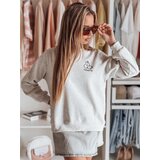 DStreet Bluza damska oversize z haftem CHERSOFT szara Cene
