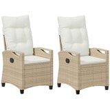  Vrtni Stol 2 pcs Bež in smetanova 56 x 60 x 112 cm, (5000285818) | Shoptok.si