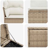 Set sofe 5 kom. Bež i krem bijela Poli Rattan i čelik | shoptok.hr