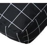  Jastuk za palete crni karirani 70 x 40 x 12 cm od tkanine | shoptok.hr