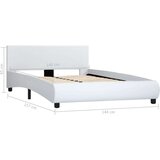  Za krevet od umjetne kože LED bijeli 140 x 200 cm | shoptok.hr