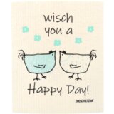 OWOSCHFETZN Spužvasta krpa "Henne Berta - Happy Day" - Tirkizna | shoptok.hr