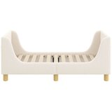  Okvir kreveta za malu djecu s naslonom Krem 70 x 140 cm Bouclé | shoptok.hr