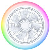 Ksix Siroco ventilator s osvjetljenjem i glazbom, Tuya, 46 cm, 6 brzina, 3000lm | shoptok.hr