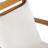  klop z blazino Rjava in krem 110 x 66 x 76 cm Trden tikov les, (5000279876) | Shoptok.si