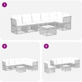  Sjedeća garnitura za vrt 7 pcs Siva poliratan | shoptok.hr