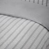 Catherine Lansfield Siva enojna posteljnina 135x200 cm So Soft Seersucker Stripe – | Shoptok.si
