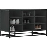 vidaXL Klupa za cipele crna 84x40x53,5 cm Konstruirano drvo i metal | shoptok.hr