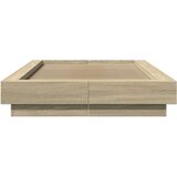 vidaXL Posteljni okvir sonoma hrast 100x200 cm inženirski les | Shoptok.si