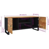  ormarić 105 x 33 x 46 cm od masivnog bagremovog drva | shoptok.hr