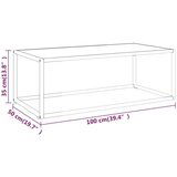 vidaXL stolić za kavu crni s bijelim mramornim staklom 100x50x35 cm | shoptok.hr