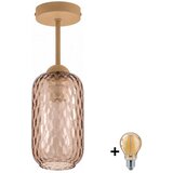 Brilagi LED plafonski luster R GLASS 1xE27/60W/230V prečnik 14 cm bež/zadimljeno braon Cene