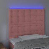  LED uzglavlje ružičasto 90x5x118/128 cm baršunasto | shoptok.hr
